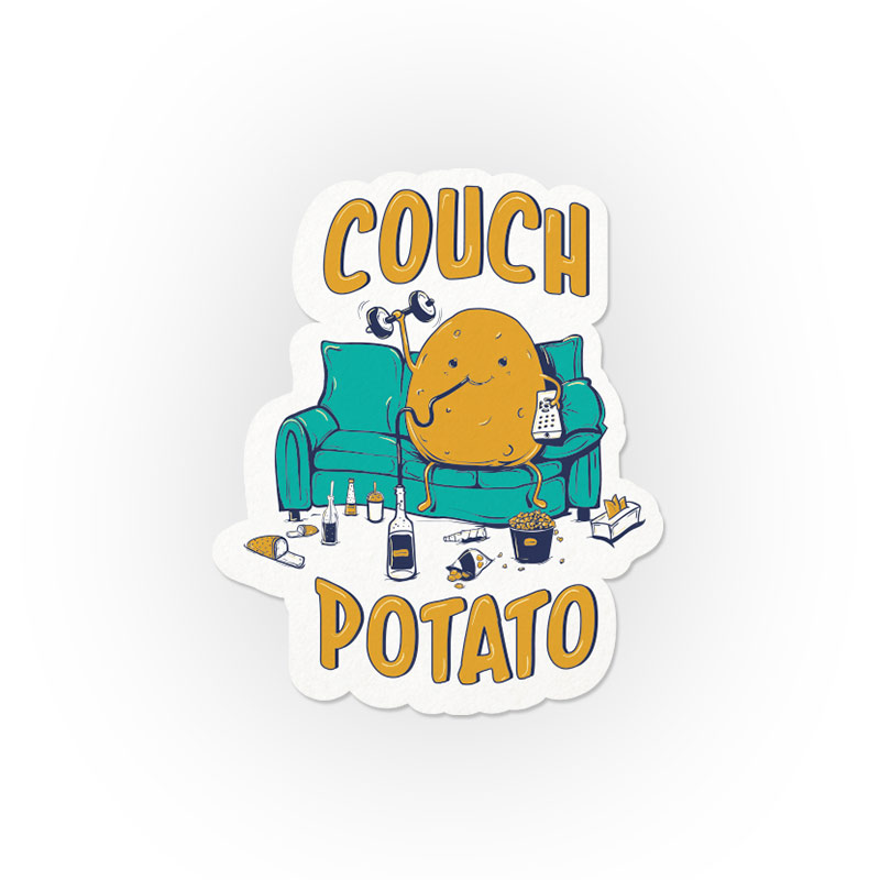 Buy Couch Potato Sticker Online The Souled Store